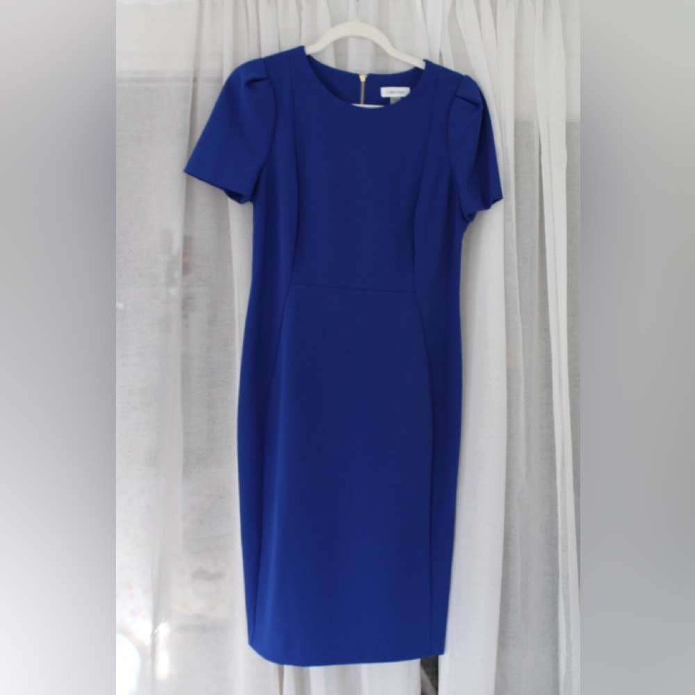 Calvin Klein Cobalt Blue Midi Dress – Size 10